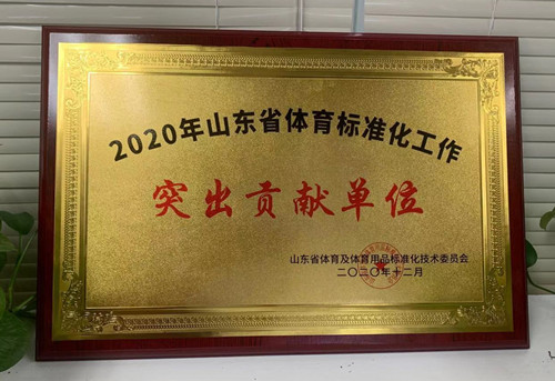 恭喜leyu.樂魚體育榮獲山東省體育及體育用品標準化技術委員會授予“突出貢獻單位”榮譽稱號